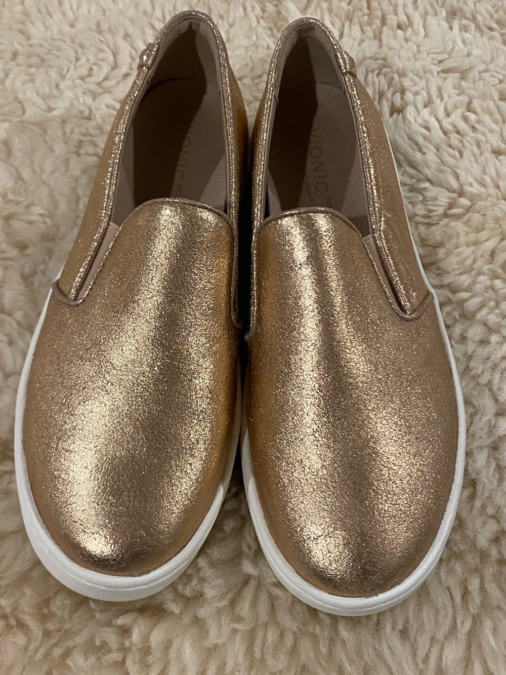 Vionic  Metallic Rose Gold Slip-On Sneakers